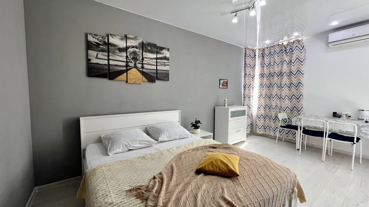 Светлая и уютная квартира-студия с ремонтом премиального качества в ЖК Прогресс!